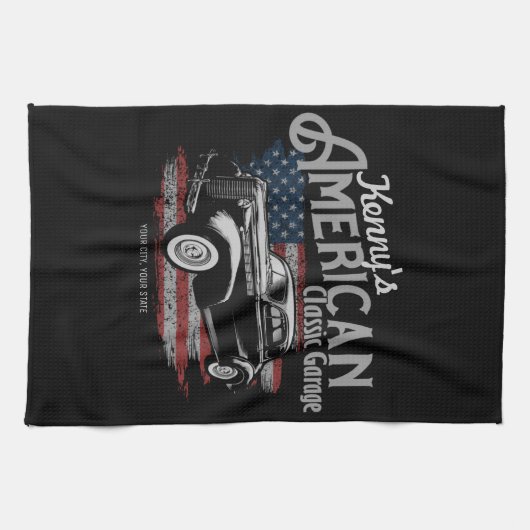 Aangepaste Amerikaanse  klassieke autokleding Theedoek (Horizontaal)