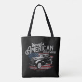 Aangepaste Amerikaanse  klassieke autokleding Tote Bag (Achterkant)