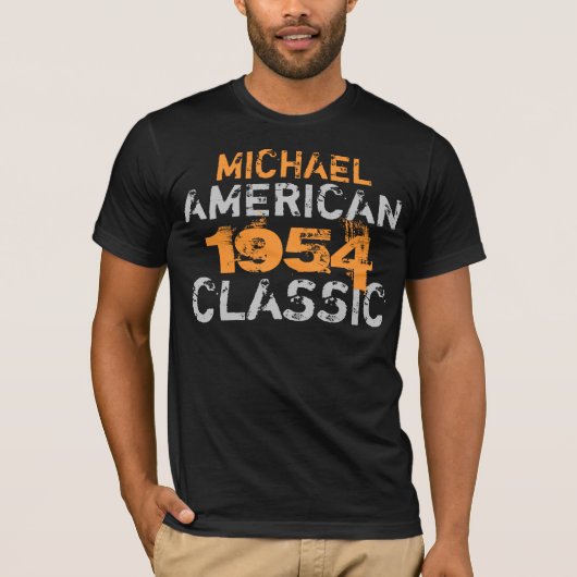 Aangepaste Amerikaanse klassieke verjaardag T-shirt (Voorkant)