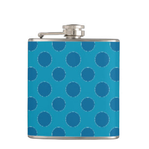 Aangepaste Amerikaanse marine op blauw poka-dots h Heupfles