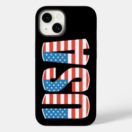 Aangepaste Amerikaanse nationale vlag Case-Mate iPhone 14 Hoesje