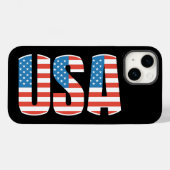 Aangepaste Amerikaanse nationale vlag   Case-Mate iPhone Case (Achterkant (horizontaal))