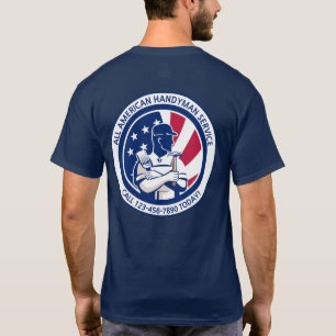 Aangepaste Amerikaanse Patriotische Klusjesman Rec T-shirt