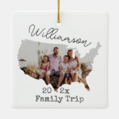 Aangepaste Amerikaanse plattegrond gevaccinatie fo Keramisch Ornament (Achterkant)