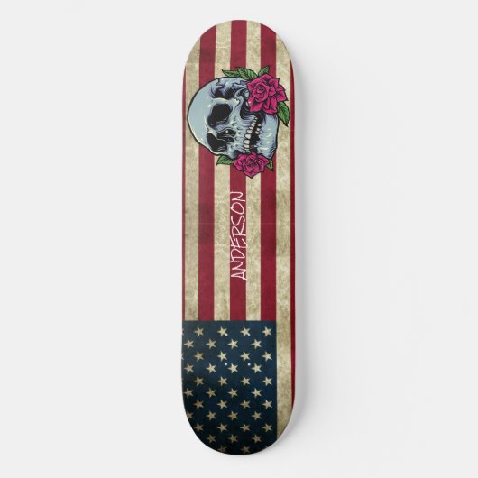 Aangepaste Amerikaanse schedel Persoonlijk Skateboard (Voorkant)
