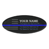 Aangepaste Amerikaanse Thin Blue Line Name Display Naambadge (Voorkant)