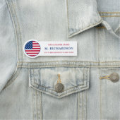 Aangepaste Amerikaanse vlag Amerikaanse sterren en Naamplaatje (In situ)