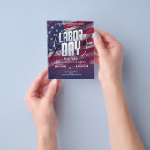 Aangepaste Amerikaanse vlag Arbeid Dag Celebration Flyer (Hand)