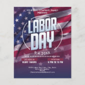 Aangepaste Amerikaanse vlag Arbeid Dag Celebration Flyer (Voorkant)