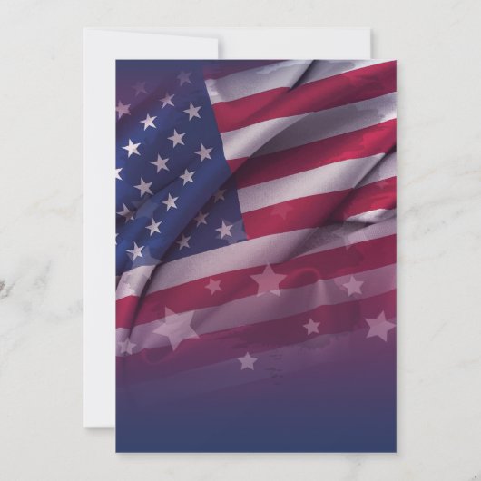 Aangepaste Amerikaanse vlag Arbeid Dag Celebration Kaart (Achterkant)