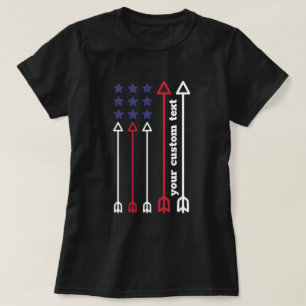 aangepaste Amerikaanse vlag Archery american USA T-shirt