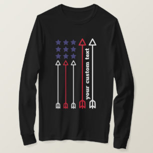 aangepaste Amerikaanse vlag Archery american USA T-shirt