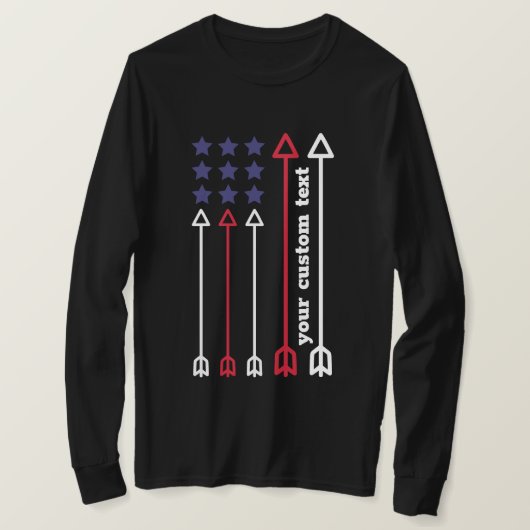 aangepaste Amerikaanse vlag Archery american USA T-shirt (Design voorkant)