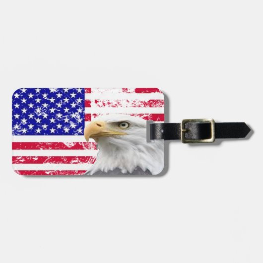 Aangepaste  Amerikaanse vlag Bagagelabel (Voorkant horizontaal)