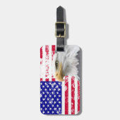 Aangepaste  Amerikaanse vlag Bagagelabel (Voorkant verticaal)