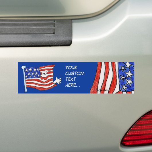 Aangepaste Amerikaanse vlag-Bumpersticker Bumpersticker (Op auto)