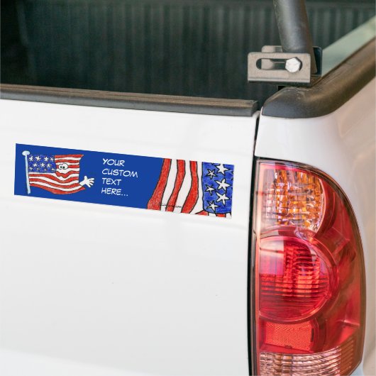 Aangepaste Amerikaanse vlag-Bumpersticker Bumpersticker (Op Truck)