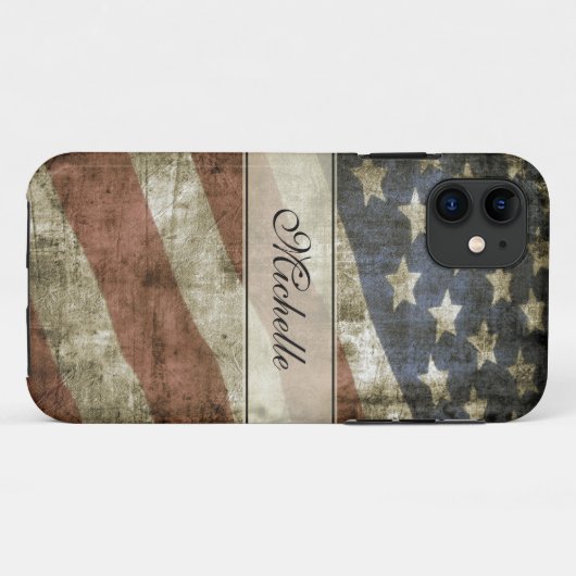 Aangepaste  Amerikaanse vlag Case-Mate iPhone Case (Achterkant (horizontaal))