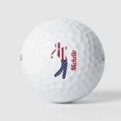 Aangepaste Amerikaanse vlag Golf Player Golfballen (Voorkant)