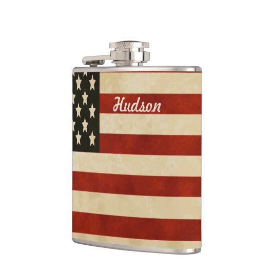 Aangepaste Amerikaanse  vlag Heupfles (Links)