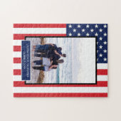 Aangepaste Amerikaanse vlag met foto's Legpuzzel (Horizontaal)