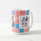 Aangepaste Amerikaanse vlag met schilderde onafhan Koffiemok (Voorkant rechts)
