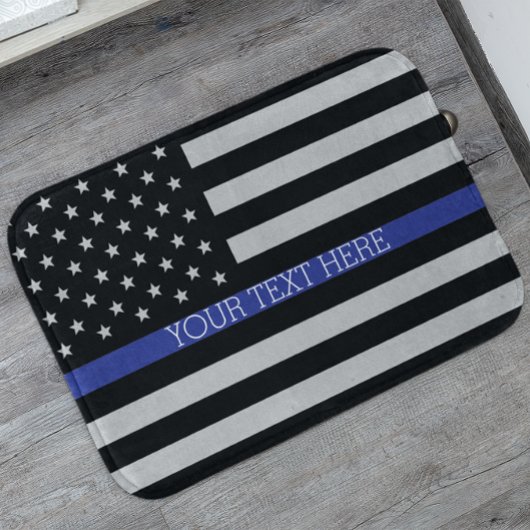 Aangepaste Amerikaanse vlag met Thin Blue Line Badmat