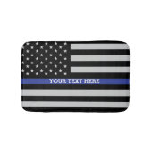 Aangepaste Amerikaanse vlag met Thin Blue Line Badmat (Voorkant)