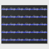 Aangepaste Amerikaanse vlag met Thin Blue Line Cadeaupapier (Vlak)