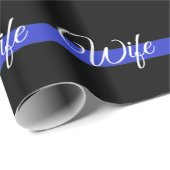 Aangepaste Amerikaanse vlag met Thin Blue Line Cadeaupapier (Rol Hoek)