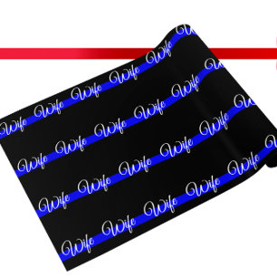 Aangepaste Amerikaanse vlag met Thin Blue Line Cadeaupapier
