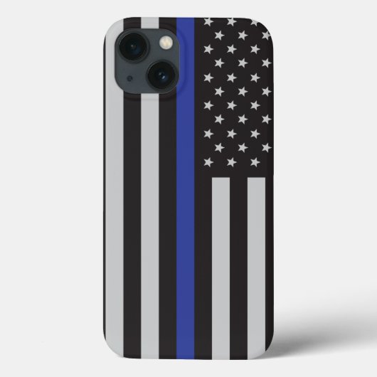 Aangepaste Amerikaanse vlag met Thin Blue Line Case-Mate iPhone Case (Achterkant)