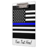 Aangepaste Amerikaanse vlag met Thin Blue Line Klembord (Links)