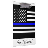 Aangepaste Amerikaanse vlag met Thin Blue Line Klembord (Rechts)