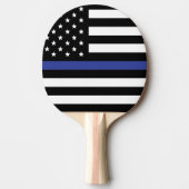 Aangepaste Amerikaanse vlag met Thin Blue Line Tafeltennisbatje (Voorkant)
