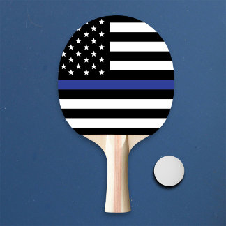 Aangepaste Amerikaanse vlag met Thin Blue Line Tafeltennisbatje