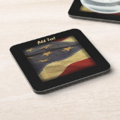 Aangepaste Amerikaanse vlag onderzetter met distre (Linkerzijde)