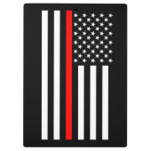 Aangepaste Amerikaanse vlag op de Thin Red Line Klembord (Achterkant)