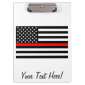 Aangepaste Amerikaanse vlag op de Thin Red Line Klembord (Voorkant)
