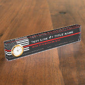 Aangepaste Amerikaanse vlag op de Thin Red Line op Naambordje (Zijkant)