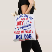 Aangepaste Amerikaanse Vlag Patriottisch 4 juli Tote Bag (Dichtbij)