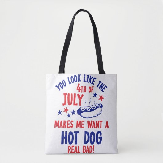 Aangepaste Amerikaanse Vlag Patriottisch Juli 4 Tote Bag (Voorkant)