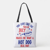 Aangepaste Amerikaanse Vlag Patriottisch Juli 4 Tote Bag (Achterkant)