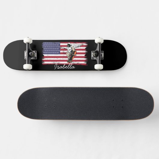 Aangepaste Amerikaanse vlag Persoonlijk Skateboard (Horizontaal)