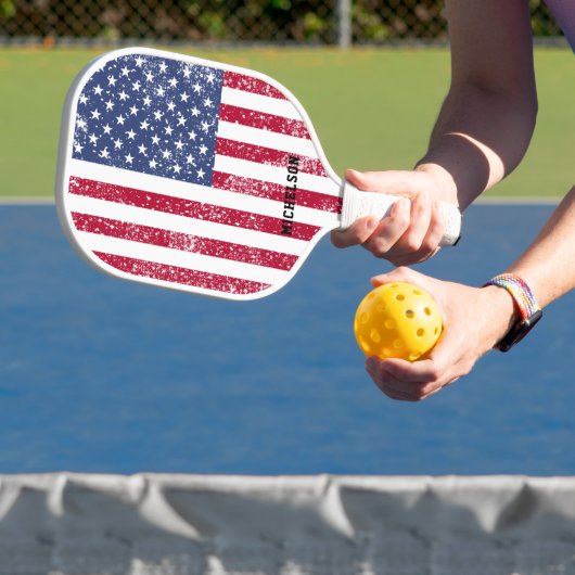 Aangepaste Amerikaanse vlag Pickleball Paddle (Insitu)