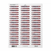 Aangepaste Amerikaanse vlag Rood Blauwe strepen st Etiket (Full Sheet)