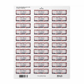 Aangepaste Amerikaanse vlag Rood Wit Blauw Strepen Etiket (Full Sheet)