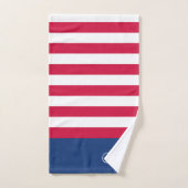 Aangepaste Amerikaanse vlag rood wit en blauw mono Bad Handdoek (Handdoek)