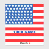 Aangepaste Amerikaanse vlag Sticker (Vel)