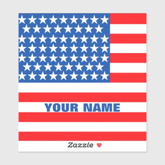 Aangepaste Amerikaanse vlag Sticker (Vel)